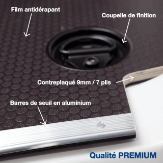 Habillage bois - Volkswagen Transporter - détails plancher Habillage bois - Volkswagen Transporter - détails plancher