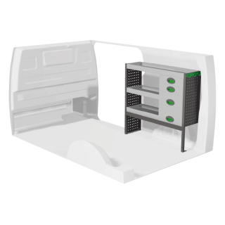 Aménagement pour Fiat Scudo 2022+ droit avec tiroirs vue de face