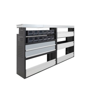 Aménagement PROVAN (gauche) avec tiroirs pour Mercedes Vito 2014+ (photo générique) - vue de côté