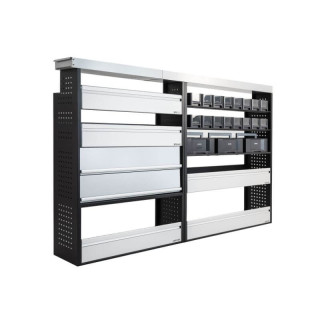 Aménagement PROVAN double (gauche) pour Volkswagen Crafter 2017+ (photo générique) - vue de côté