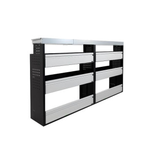 Aménagement PROVAN (gauche) avec tiroirs pour Volkswagen ID BUZZ 2022+ (photo générique) - vue de côté