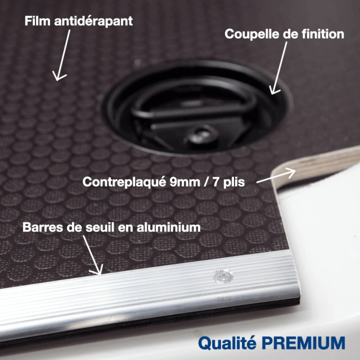 Habillage bois - Ford Transit Connect III - détails plancher