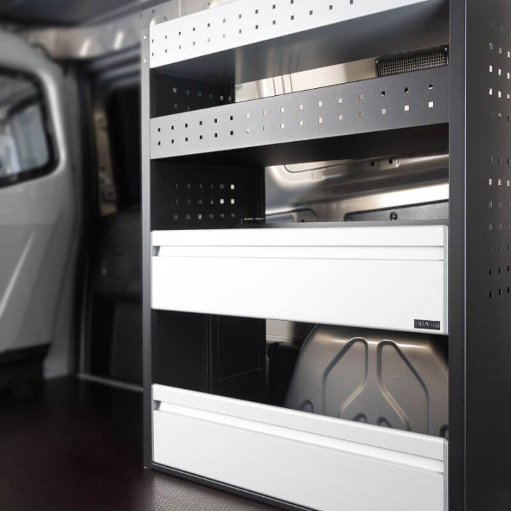 Aménagement PROVAN L830mm (gauche ou droite) pour Nissan NV250 2019-2021 (photo générique)
