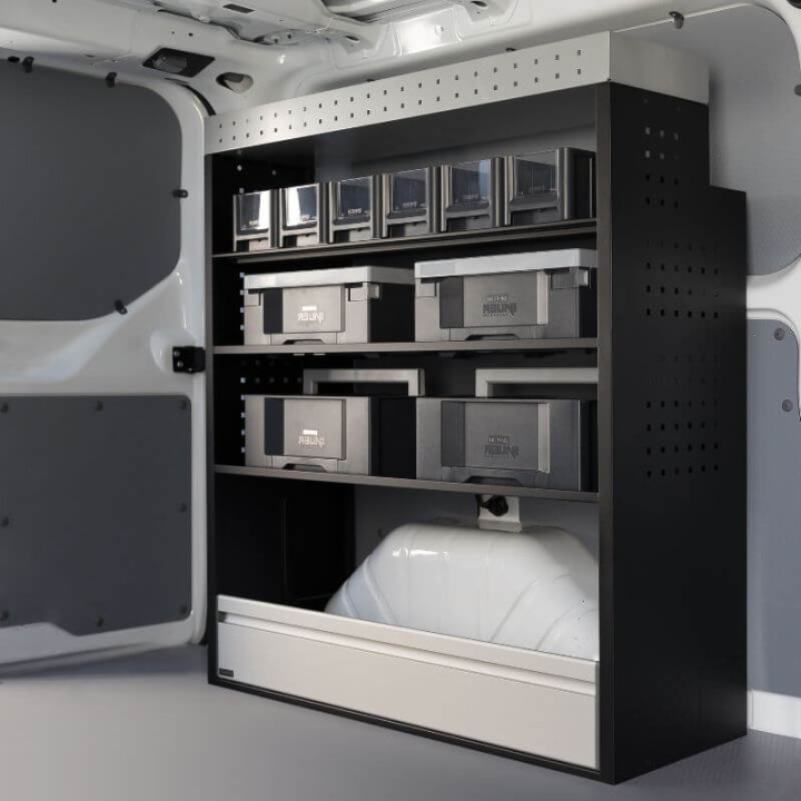 Aménagement PROVAN (gauche ou droite) avec mallettes pour Toyota Proace 2016+ (photo générique) - côté