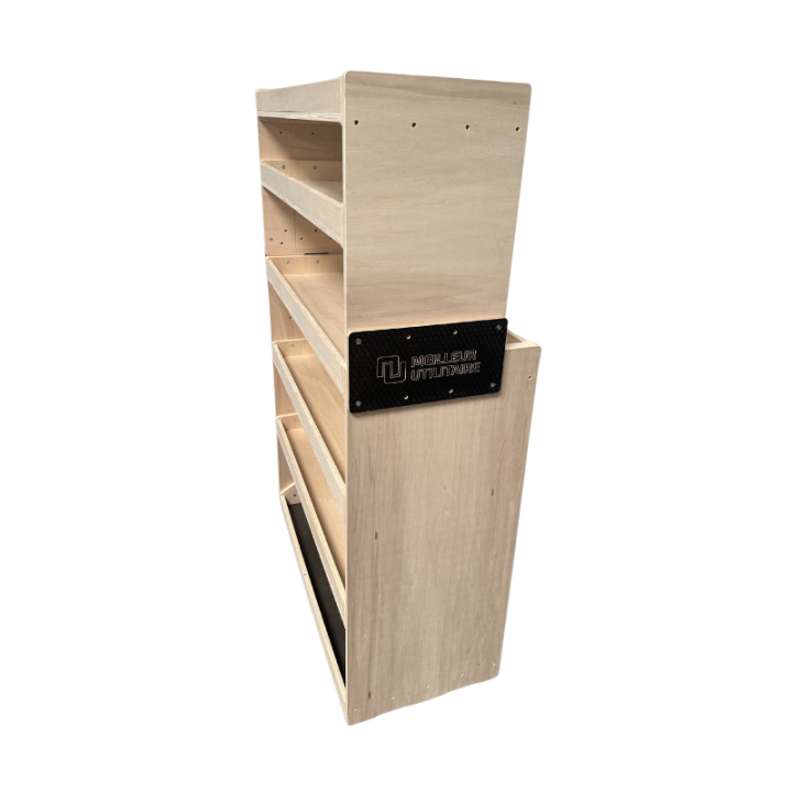 Etagère bois brut vue de côté renault master 2010-2024