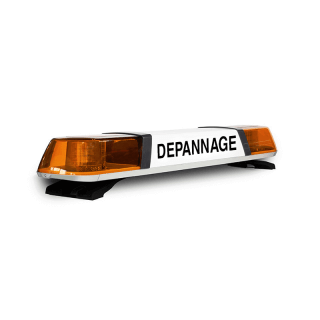 Rampe lumineuse LED orange avec centre blanc personnalisable Rampe lumineuse LED orange avec centre blanc personnalisable