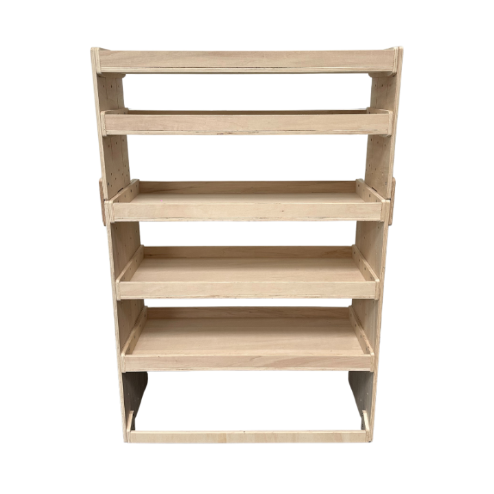Etagère bois brut vue de face Peugeot Boxer 2006+