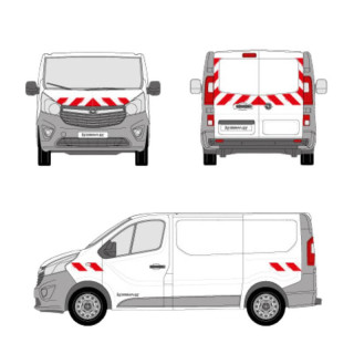 Kit de balisage Opel Vivaro bandes adhésives prédécoupé