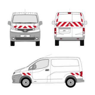 Kit de balisage - Nissan NV200 portes battantes. Bandes adhésives pré-découpés prêtes à poser Kit de balisage - Nissan NV200 portes battantes. Bandes adhésives pré-découpés prêtes à poser