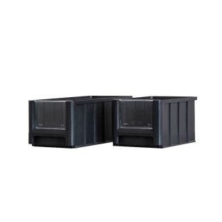 Bacs à bec empilables pour étagères utilitaires – organisation optimale