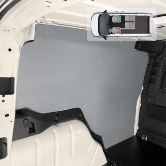 Habillage polypro parois Volkswagen T7 2025+  ProCab en L - photo générique Habillage polypro parois Volkswagen T7 2025+  ProCab en L - photo générique