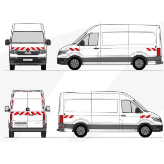 Kit de balisage - MAN TGE 2022+ portes battantes. Bandes adhésives pré-découpés prêtes à poser