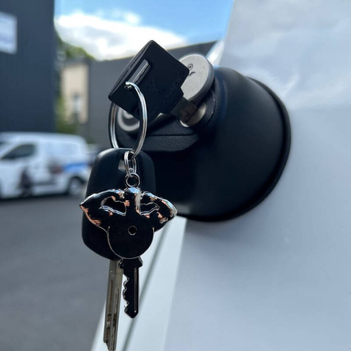 Clé haute sécurité fournie avec la serrure MVP3000 – Verrouillage automatique sans compromis.