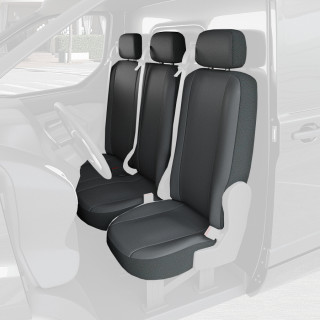 Housses de siège en simili cuir pour  Peugeot Partner 2008-2018 (image non contractuelle)