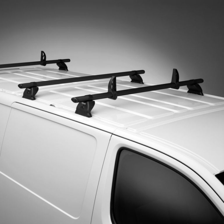 Barres de toit aluminium Rhino KammBar noir pour Fiat Talento 2016-2020