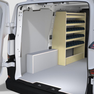 Aménagement bois Ford Custom 2023+ P380mm avec bacs