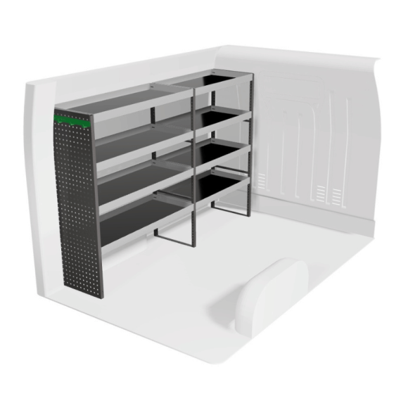 Aménagement pour Mercedes eSprinter 2023+ (gauche) vue de face