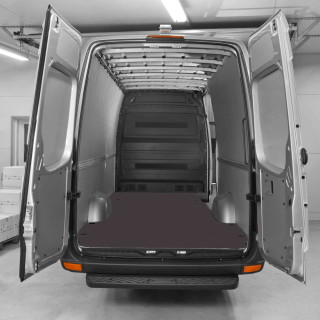 Habillage polypro & bois - Mercedes eSprinter 2023+ - kit complet plancher contreplaqué + parois polypro