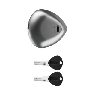 Serrure Daken Blackstone Combo simple grise livrée avec 2 clés