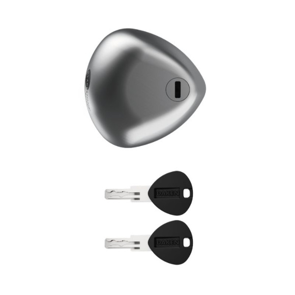 Serrure Daken Blackstone Combo simple grise livrée avec 2 clés