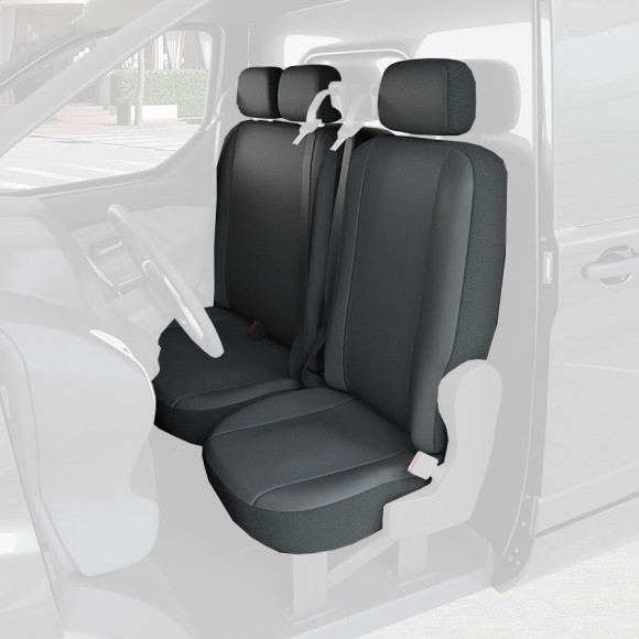 Housses de siège en simili cuir pour Volkswagen e-Transporter 2025+ (image non contractuelle)
