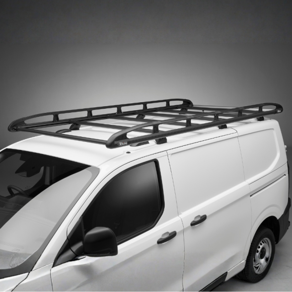 Galerie de toit aluminium noir pour Volkswagen e-Transporter 2025+ - photo générique non contractuelle