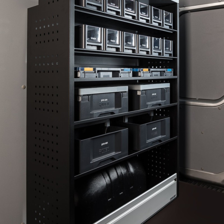Étagère métal Nissan NV400 2010-2021 avec bacs et coffres