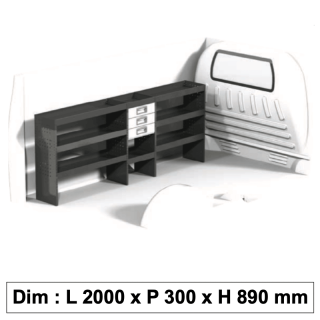 Aménagement métallique ECO10 pour véhicule utilitaire Aménagement métallique ECO10 pour véhicule utilitaire