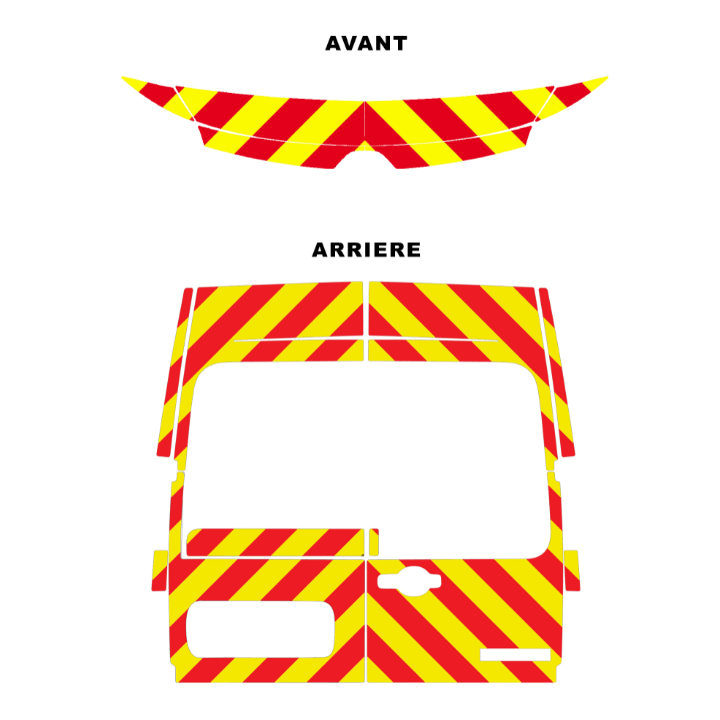 Kit de balisage Jaune/Rouge pour Renault Master 8