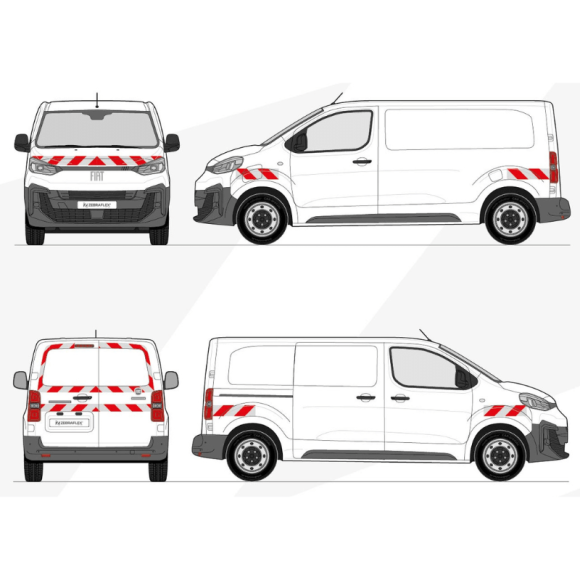 Kit de balisage - Fiat E-Scudo 2019+ Bandes adhésives pré-découpés prêtes à poser