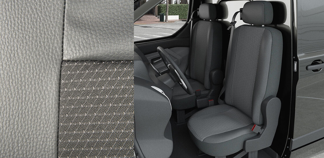 Housses de siège pour utilitaire : sur-mesure, tissu & simili cuir