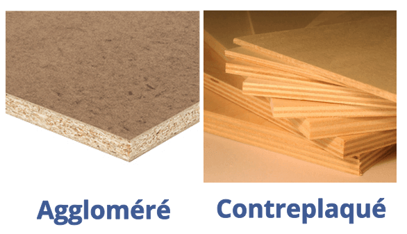 Bois aggloméré vs bois contreplaqué