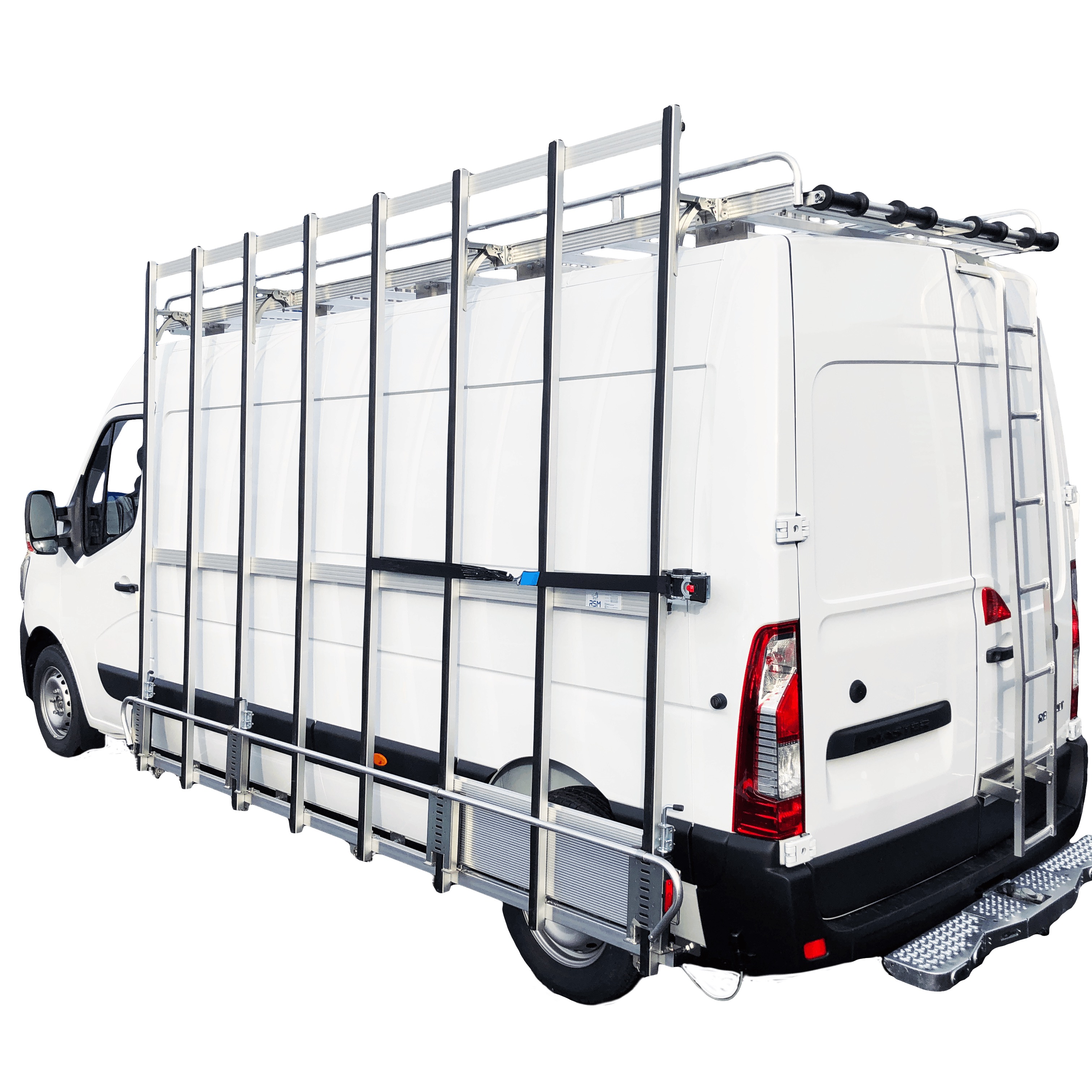 Berce vitre et pupitre porte-verre sur véhicule utilitaire Renault Master — transport sécurisé de cadres de fenêtres et vitrages pour menuisier — MeilleurUtilitaire.com